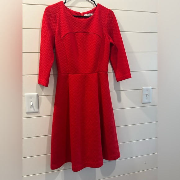 Boden Red Fit and Flare Dress Size 4R - Picture 2 of 7